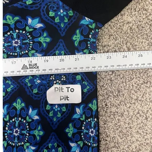 Catherines Womens 0X Artsy Boho Career Eclectic Sheer Paisley Duster Cardigan - Picture 9 of 11